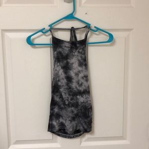 Low back halter tie-dye tank